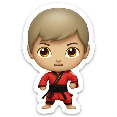 Chinese Martial Artist Chibi Fac sticker