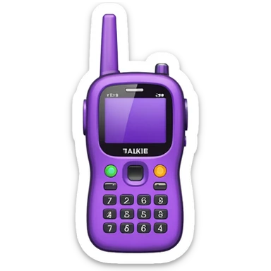 purple walkie talkie emoji sticker