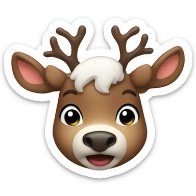Cute reindeer sticker