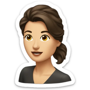 brunette woman fernet branca sticker