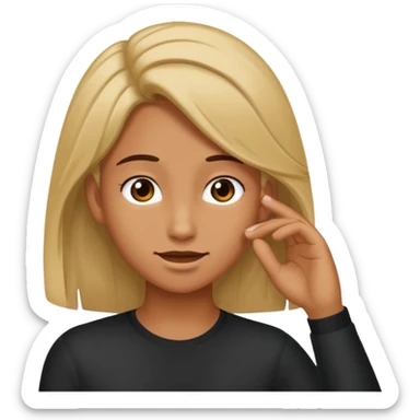 Tuck hair behind ear when flirting with someone  sticker