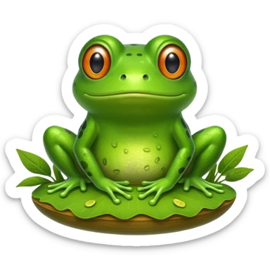 Frog pickle field sticker