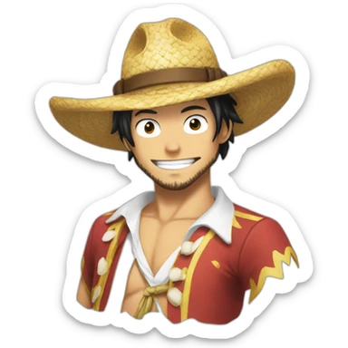 Solo el sombrero de joy boy de onepiece sticker