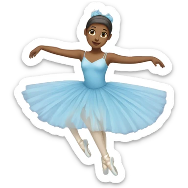 Ballerina wearing blue sticker