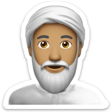 homme musulman avec une barbe noir sticker