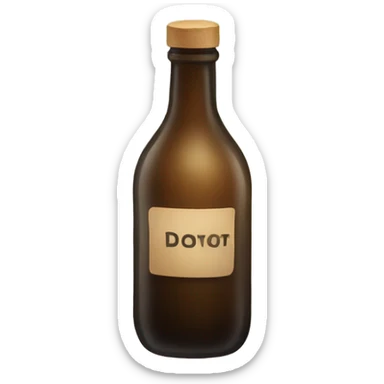 bottle in prohibited sign sticker