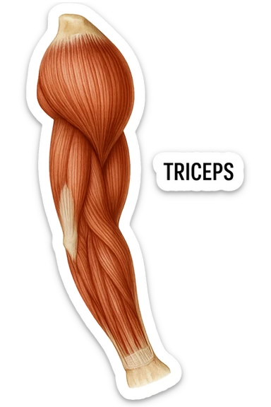 tricipite visto anatomicamente  sticker