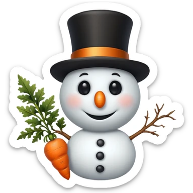 Snowman Character sticker