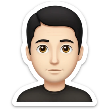 white guy with black hair who is jewish sticker