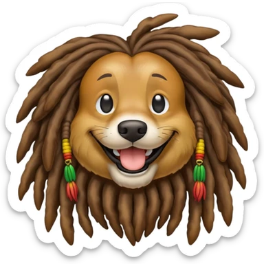 Rasta dog sticker