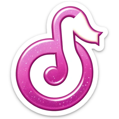 glitter pink logo TikTok sticker