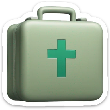 simple single color medical bag with cross  sticker