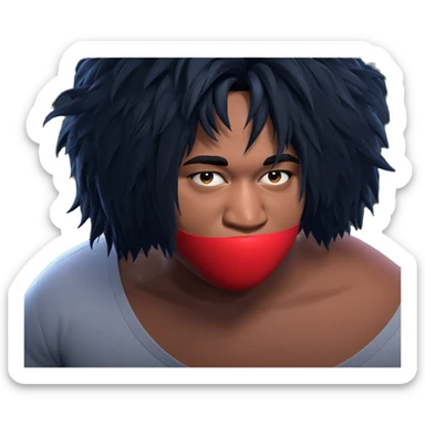 cool boy with black hair sticker