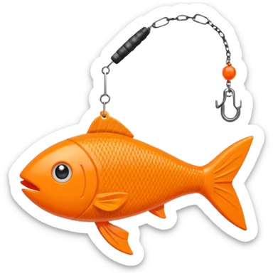 small fake bait fishing sticker