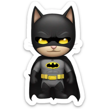 Cat batman sticker