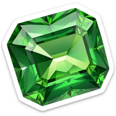 Demantoid Garnet gem sticker