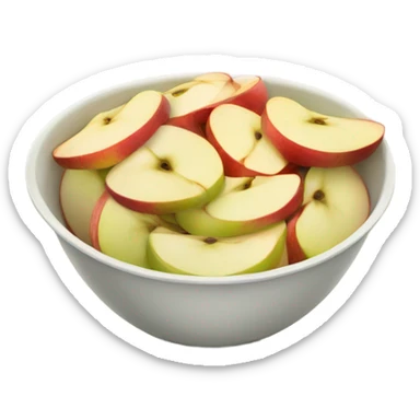 Apple slices in a bowl sticker