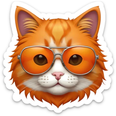 Cat with sunglasses sticker