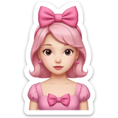 chica girly coquette sticker