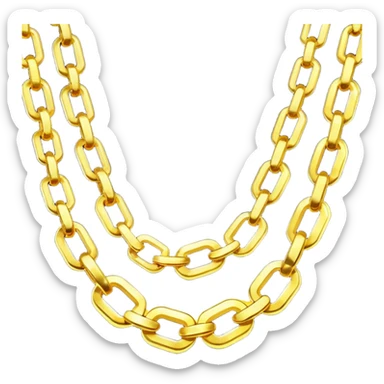 fantasy magic heavenly golden chains low poly sticker