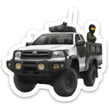 terrorists in toyta hilux truck sticker