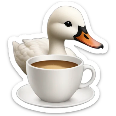 A goose with a coffee addiction sticker
