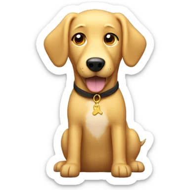 morph a golden dog with half up ears and a blonde guy sticker
