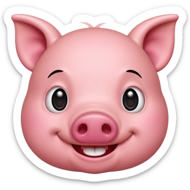 make a emoji of a fat cartoon pig sticker