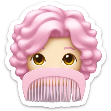 pastel pink comb sticker