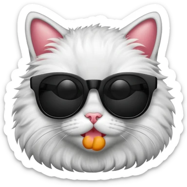 Cat with sunglasses sticker