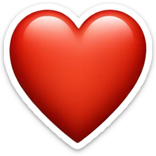A red Heart with a t in it  sticker
