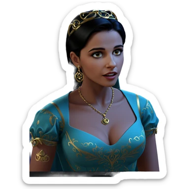 elegant beauty in dark attire sticker