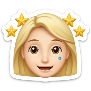 Carita de emoción como este emoji 🤩 sticker