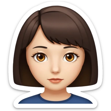 Woman with bob cut sticker