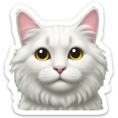 Fluffy cat in̈n patio sticker