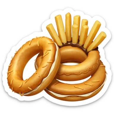 onion ring and potato fries sticker