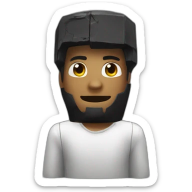 Roblox character on his head TNT sticker