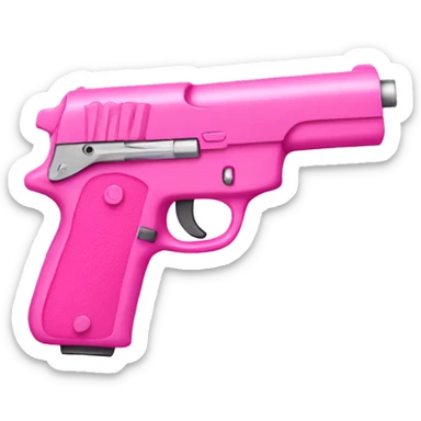 Pink gun sticker