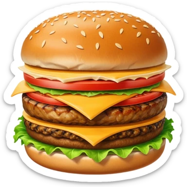 turkey next to a burger sticker