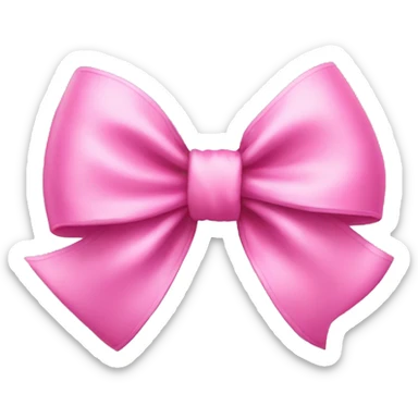 Pink bow sticker