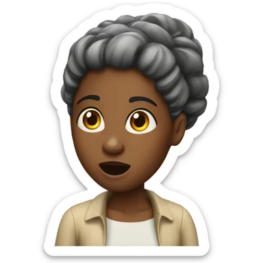Black women surprised sticker