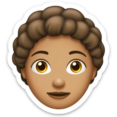 Mujer, pelo lacio (color castaño) piel media morena, suéter navideño  sticker