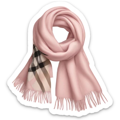 Burberry scarf pastel pink sticker