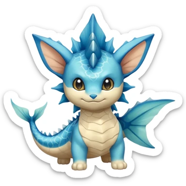 Elfish Unique Torterra-Vaporeon-feline sticker
