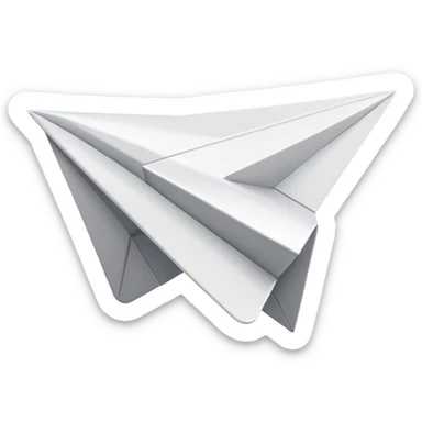 paper airplane sticker