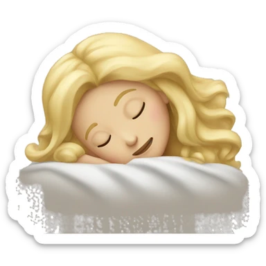 blonde girl sleeping sticker