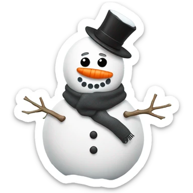 Cute snowman  sticker