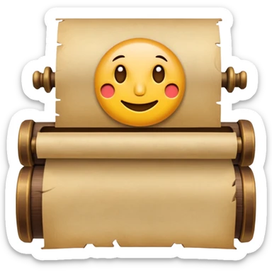 pergamino con historia sticker