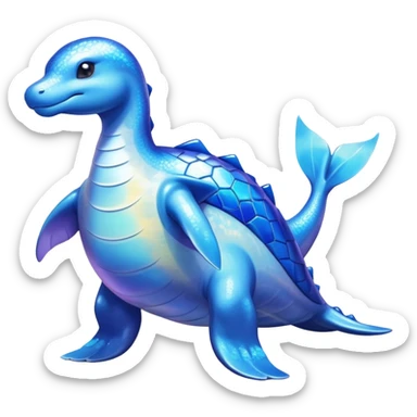 Shiny Exotic Colorful Lapras-Kyogre-Fakémon-hybrid-creature (full body)  sticker