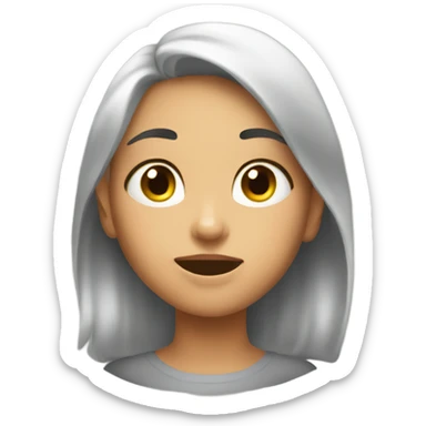 Draw a girl saying “GLO” sticker